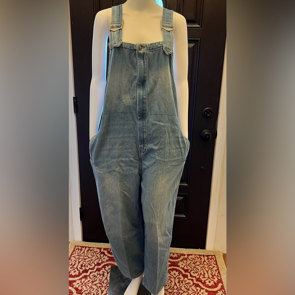 Free People - We The Free Hunter Denim Slouchy Zip-Front Overalls!